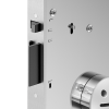 Detailed view of latch bolt and auxiliary latch HSL 105