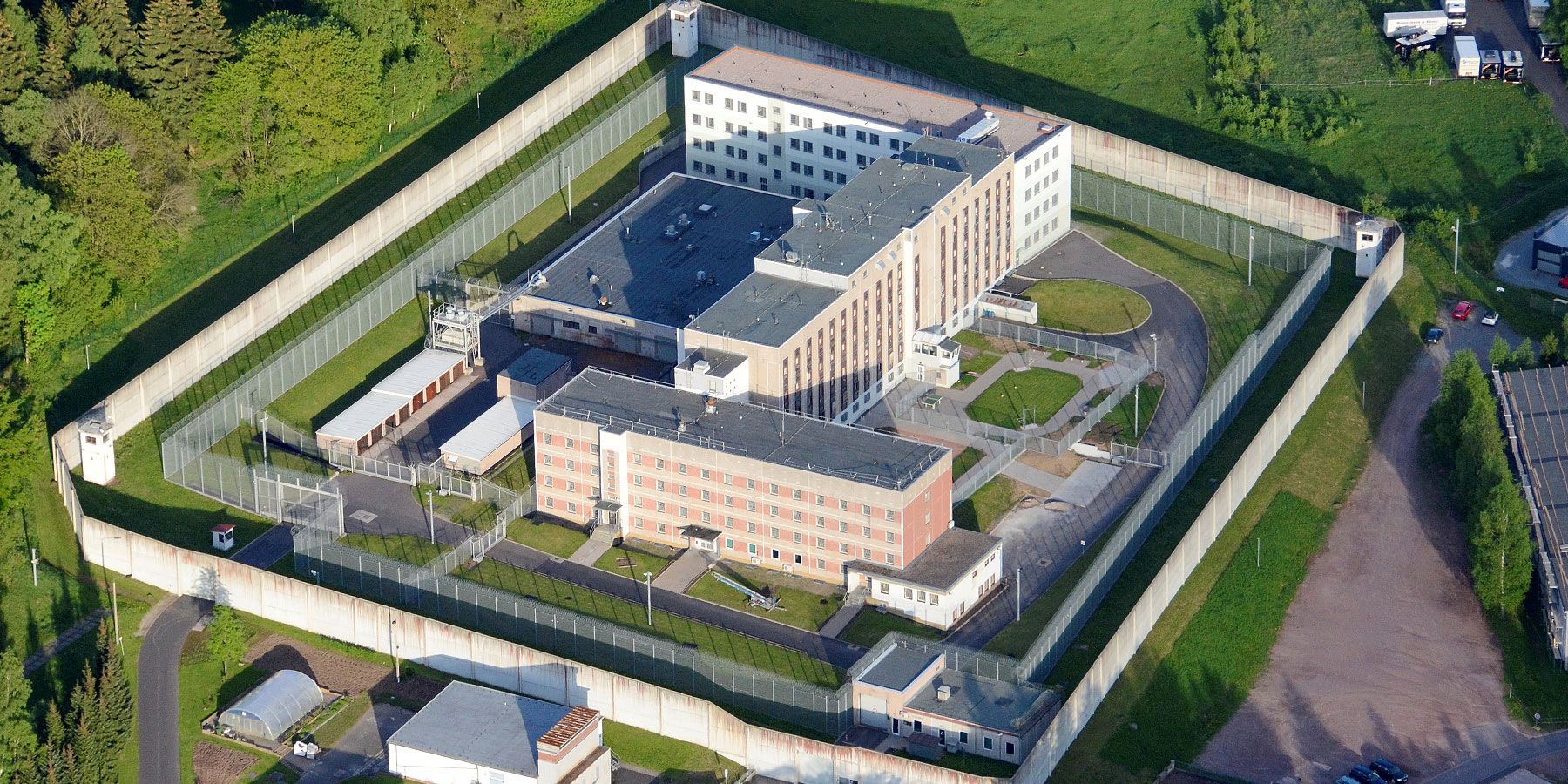 Prison Goldlauter Suhl aerial view